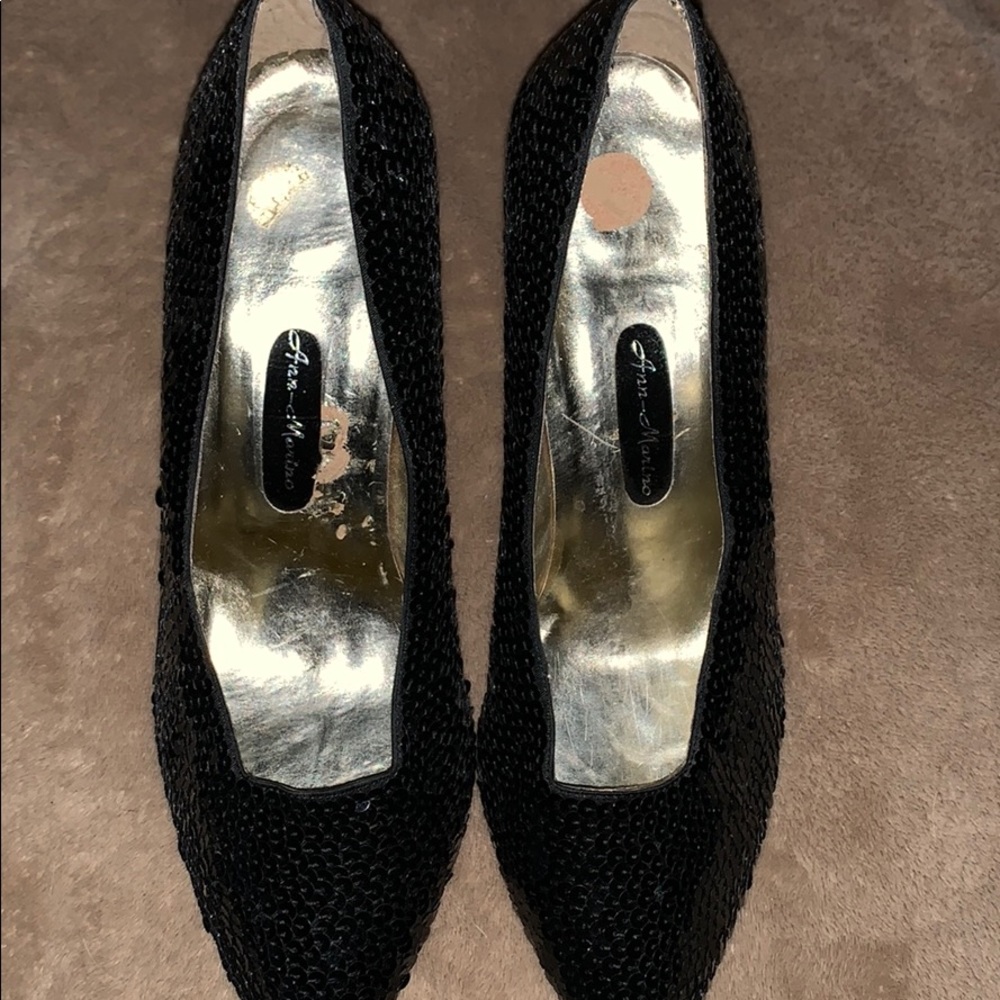 Ann Marino sequined heels